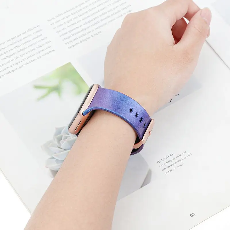 Factory Direct Supply Original Soft Sport Wrist Iwatch 8765 44 45mm Bands Straps Silicone Band For Apple Watch Strap